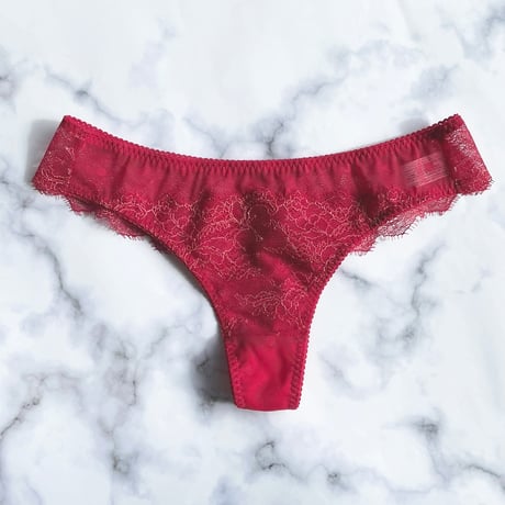Polka Dot Thong｜Berry Red