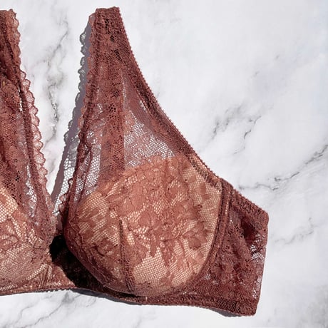 Viola Plunge Underwire Bra｜Brown