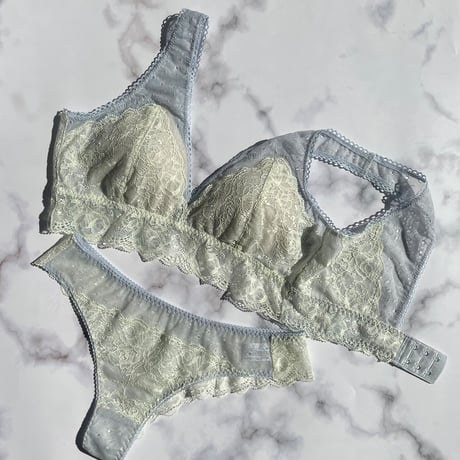 Jasmine Long Bralette(パッド込み）｜Blue