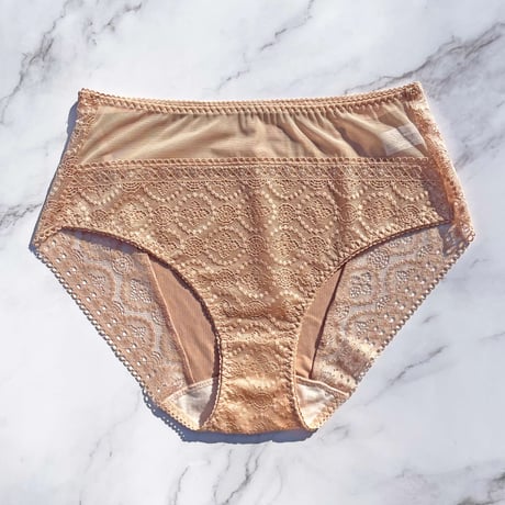 Moroccan High Waist Bikini｜Pink Brown