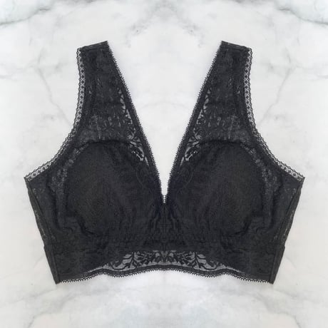 Freesia Long Bralette（パッド込み）｜Black