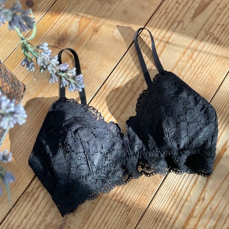 Peony Bralette（パッド込み）｜Black