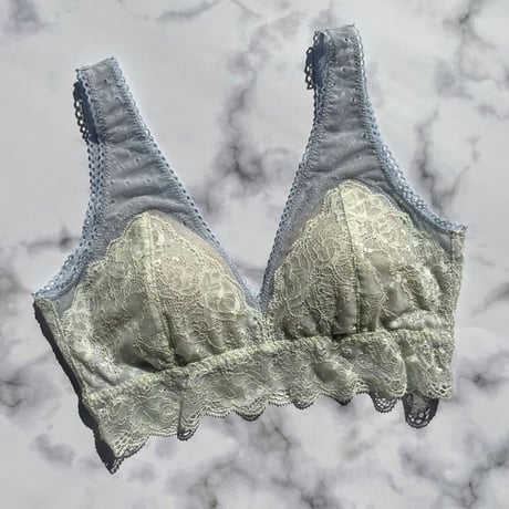Jasmine Long Bralette(パッド込み）｜Blue