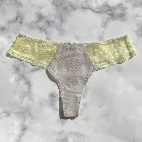 Floral Thong｜Gray