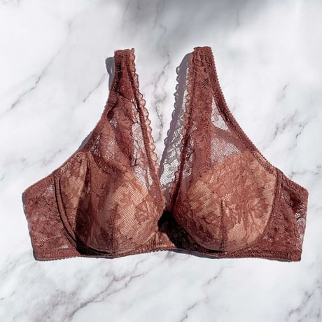 Viola Plunge Underwire Bra｜Brown