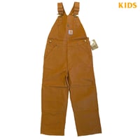 CARHARTT KIDS　CANVAS BIB OVERALL　BROWN　SIZE 5～7　カーハート　キッズ　オーバーオール　ビブ