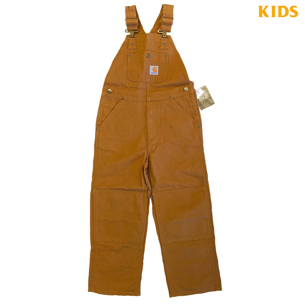 CARHARTT KIDS CANVAS BIB OVERALL BROWN SIZE 5~7 CARHARTT KIDS CANVAS BIB OVERALL BROWN SIZE 5~7