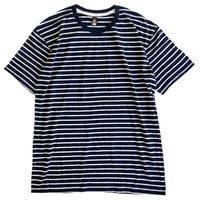 AS COLOUR　STAPLE STRIPE TEE C　ネイビー　アズカラー　エーエスカラー　ボーダーTシャツ　ストライプ