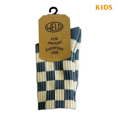 WELD MFG  KIDS  CHECKERBOARD SOCKS　ウェルド チェッカー　靴下　ソックス　キッズ　子供用
