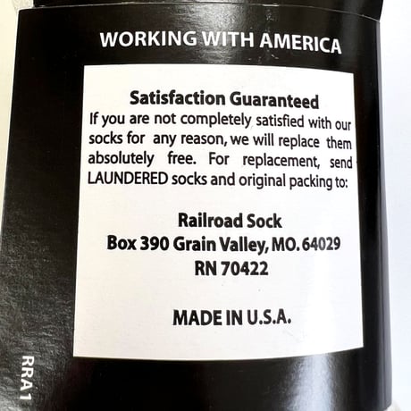RAILROAD SOCK /  CREW WORK  SOCKS　3pack 　MADE IN USA　　靴下　ソックス　3足パック