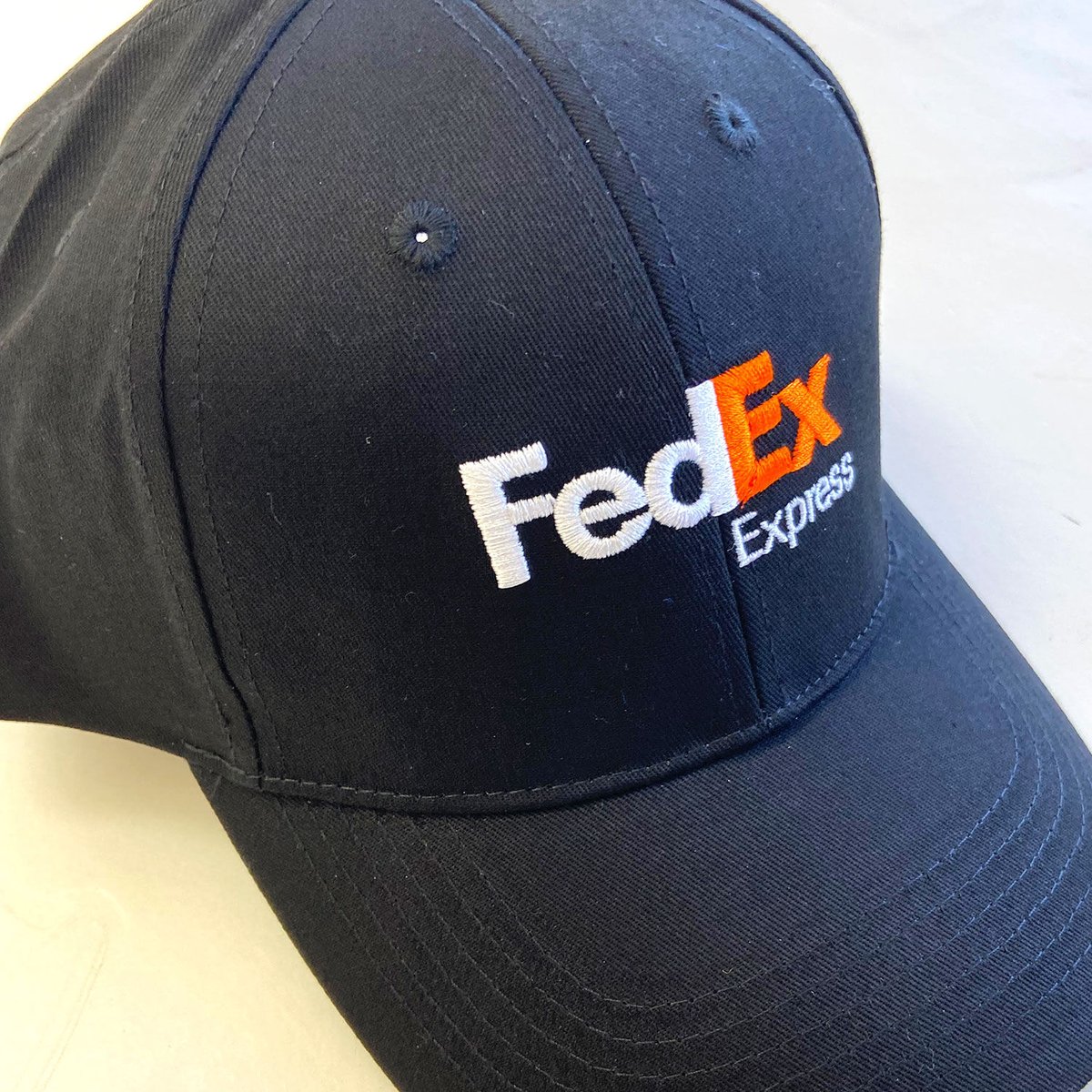 Fed EX 企業 モノ 刺繍 キャップ ネイビー 紫