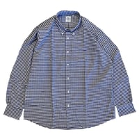 THE BAGGY  GINGHAM 2 OXFORD L/S BD SHIRTS　NAVY　バギー　ギンガムチェック オックスフォード ボタンダウンシャツ
