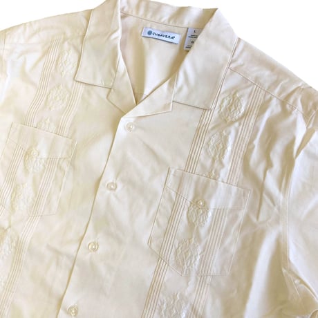 CUBAVERA   AUTHENTIC EMBROIDERED GUAYABERA SHIRT　キューバベラ　キューバシャツ