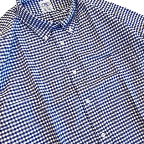 THE BAGGY  GINGHAM 2 OXFORD L/S BD SHIRTS　NAVY　バギー　ギンガムチェック オックスフォード ボタンダウンシャツ