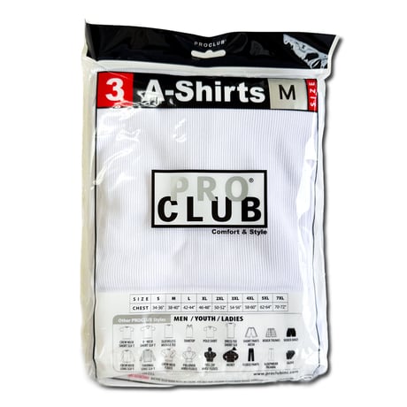 PRO CLUB  A-SHIRTS　プロクラブ　タンクトップ　3枚パック