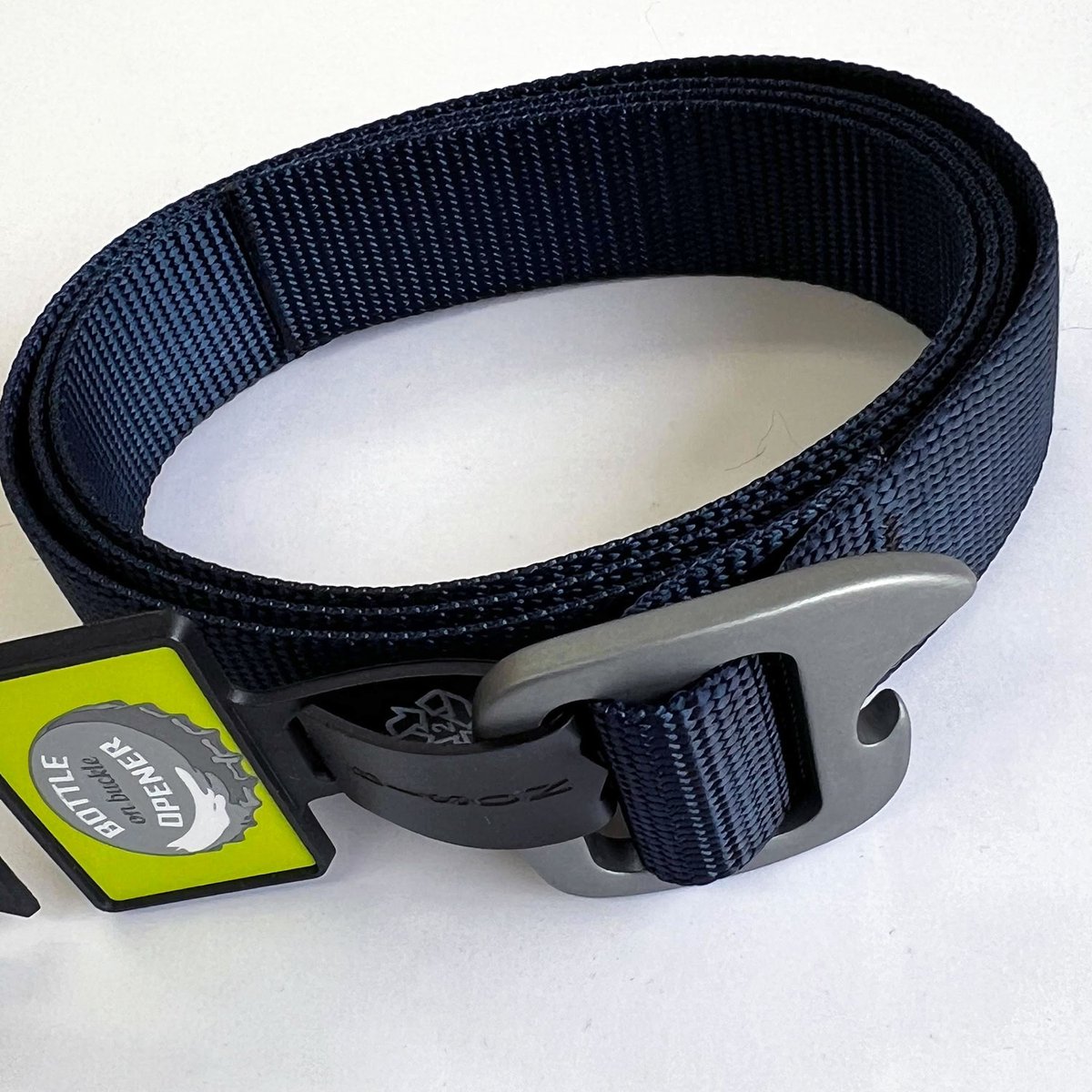 【未使用級✨️LEONARD大きいサイズ】 カンカン素材 XL ベルト近年タグ 金属パーツ Zカン（MOMZC13LDR） 内径13mm外径17mm L/DR