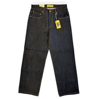 NEO BLUE Baggy Jeans  Indigo Black Gold Stitch ネオブルー　デニムパンツ  MADE IN USA