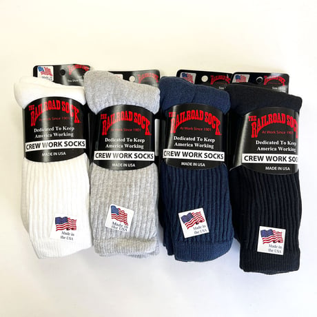 RAILROAD SOCK /  CREW WORK  SOCKS　3pack 　MADE IN USA　　靴下　ソックス　3足パック
