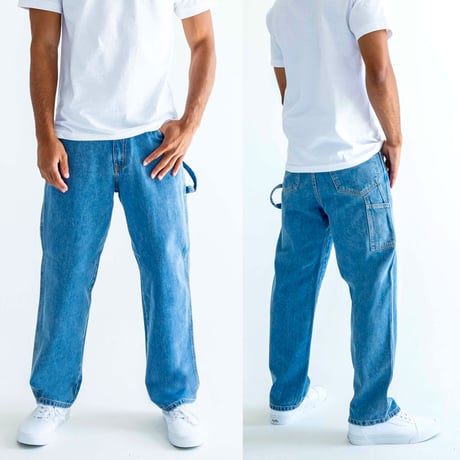 NEO BLUE  Carpenter Baggy Jeans 　Medium Blue　ネオブルー　デニムパンツ　ペインター　カーペンター MADE IN USA
