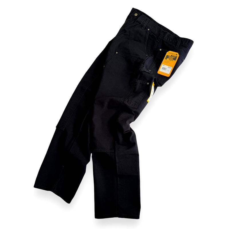 新品 カーハート B136 ウォッシュド ダック ダブルニー パンツ黒 W30 Carhartt カーハート B136 ダブルフロント ウォッシュド ダック