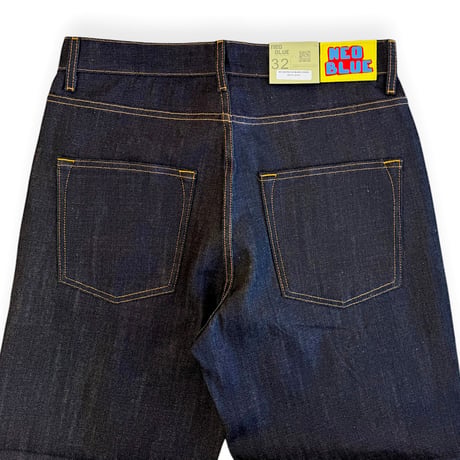 NEO BLUE Baggy Jeans  Indigo Black Gold Stitch ネオブルー　デニムパンツ  MADE IN USA