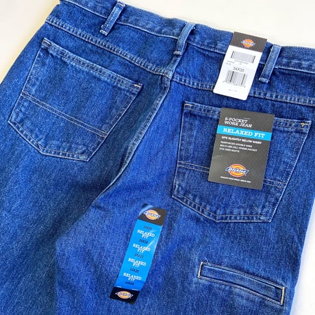 DICKIES  Relaxed Fit Double Knee 6Pocket Work Denim SNB 　ディッキーズ　ダブルニーデニムパンツ　リラックスフィット
