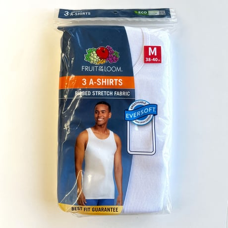 Fruit of the Loom 　3 A-Shirts White　フルーツオブザルーム　タンクトップ　3枚パック