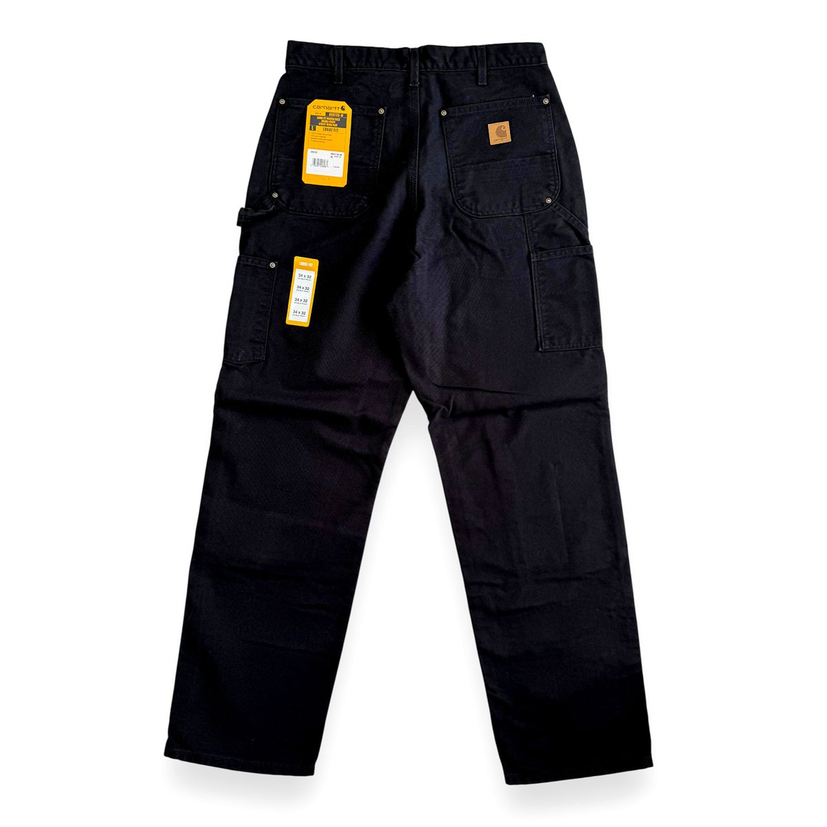 新品USCarhartt Washed ダブルニー ダックパンツ ブラックW33 新品USCarhartt Washed ダブルニー ダックパンツ ブラックW33