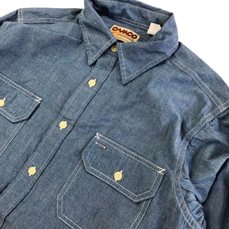 CAMCO（カムコ） CHAMBRAY WORK L/S Shirts BLUE　長袖　シャンブレーシャツ