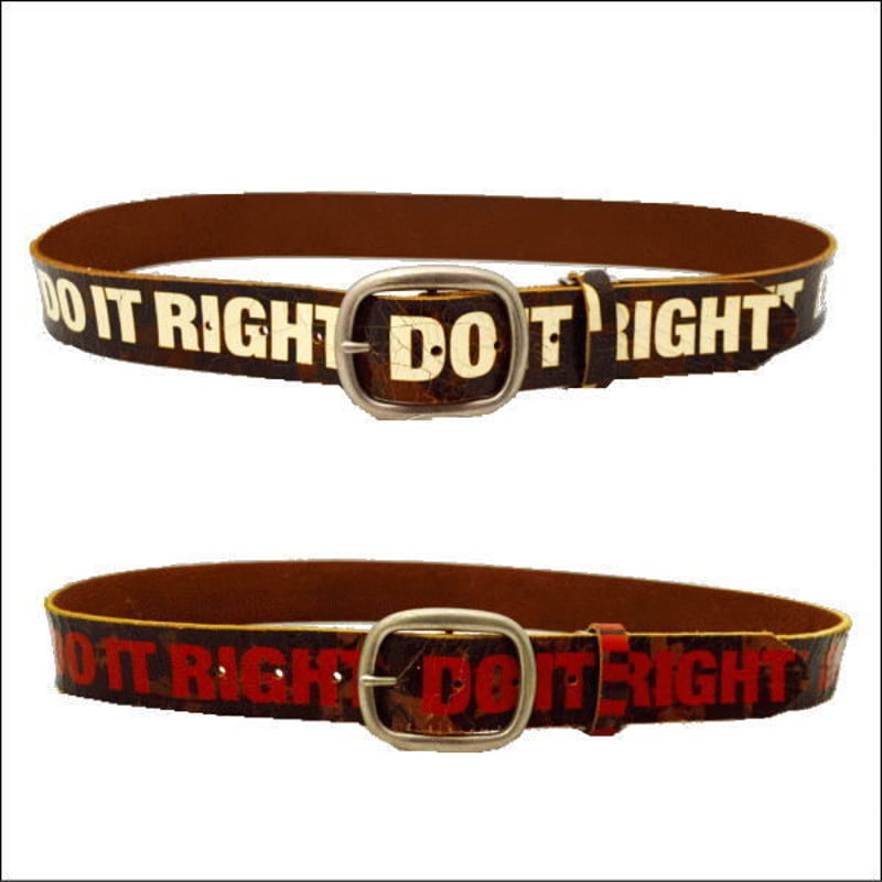 ファッション通販 ファッション ICETEK オレンジ レザーベルト 本革