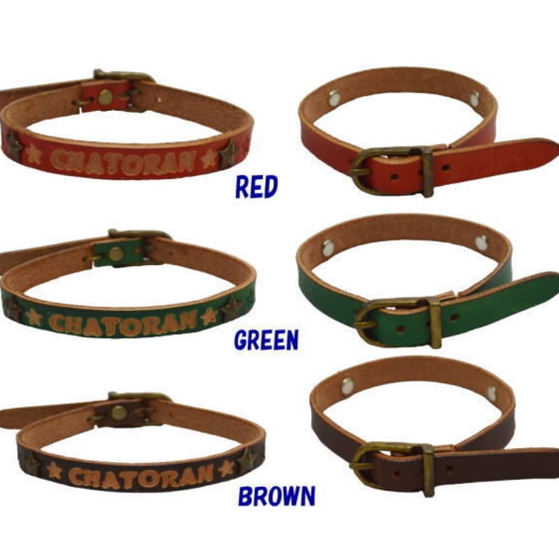 ネコちゃん首輪 レザー首輪 名入れ 首吊り防止首輪 ねこ 猫