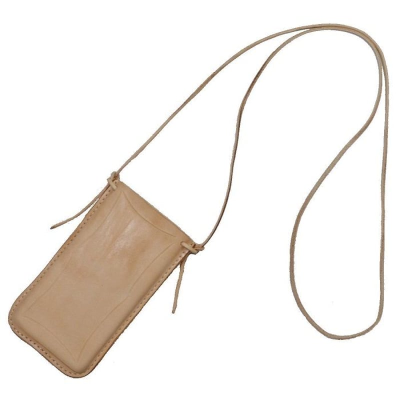 ヌメ革 携帯ホルダー スマホ ポシェット スマホショルダー i-phone12