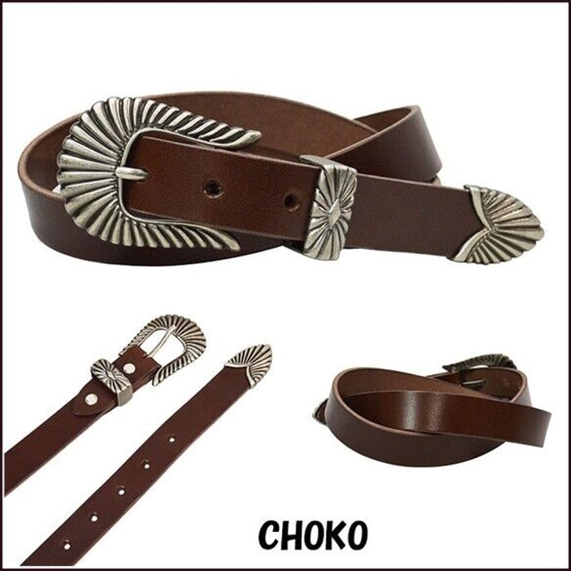 ウエスタンベルト 三点バックル レザー  カービングベルト 栃木レザー ウエスタンベルト 三点バックル レザー カービングベルト 栃木レザー