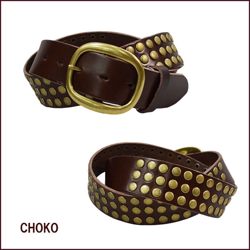 JOHN Galliano バックル スタッズ ベルト レザー studs Leather belt with studs