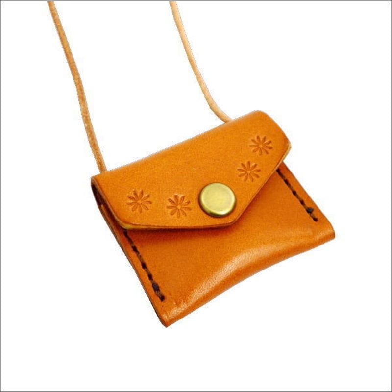 革 ネックレス ハンドメイド ミニコインケース 10007542