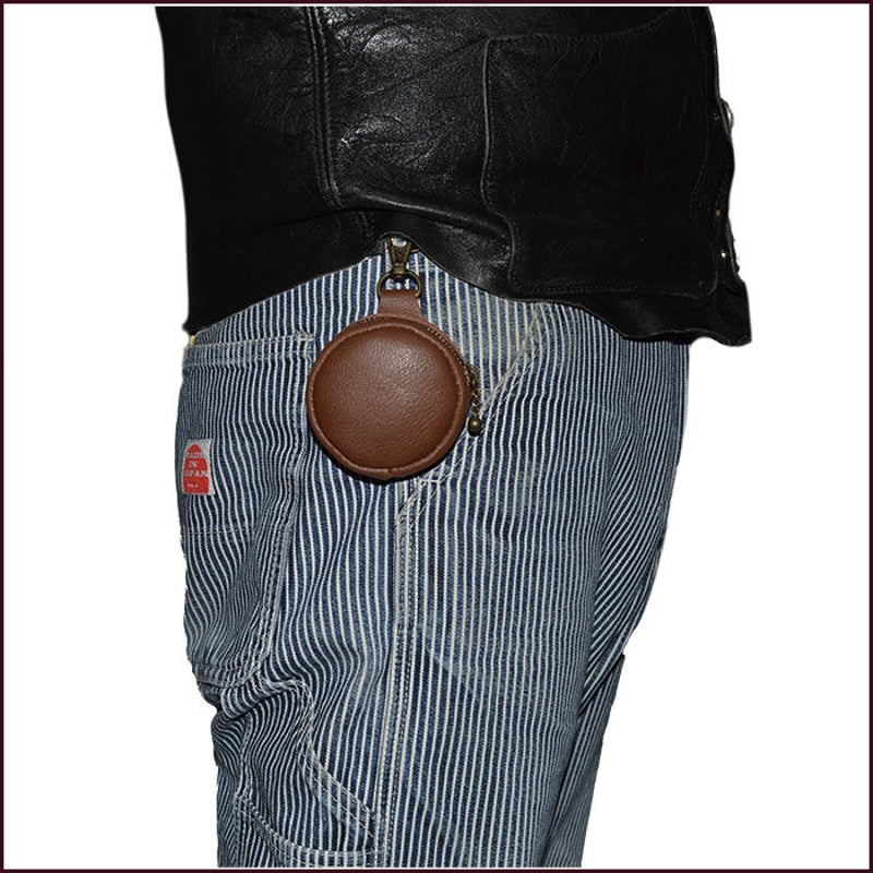 牛革 丸型 コインケース キーホルダー メンズ レディース 本革 レザー