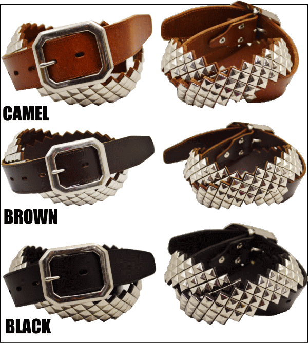 OLD STUDレザーベルト（ピラミッドスタッズ） 楽天市場】スタッズベルト メンズ レディース 角鋲 ピラミッド