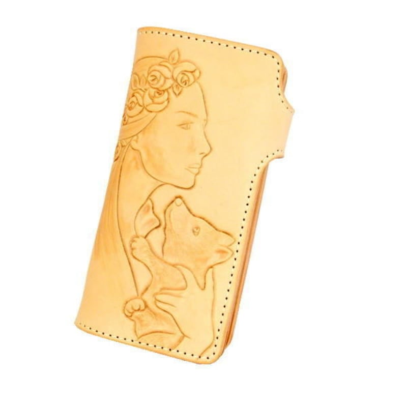 バイカーズウォレット カービング ライダースウォレット 長財布 本革 送料無料】カービング 長財布 レザー 牛革 バイカーズウォレット