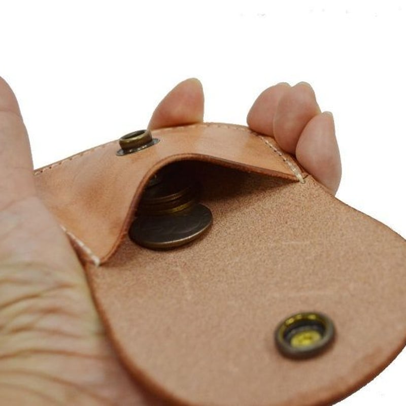 牛革コインケース ヌメ革 5セントコンチョ ヌメ革 焦がし 18072401