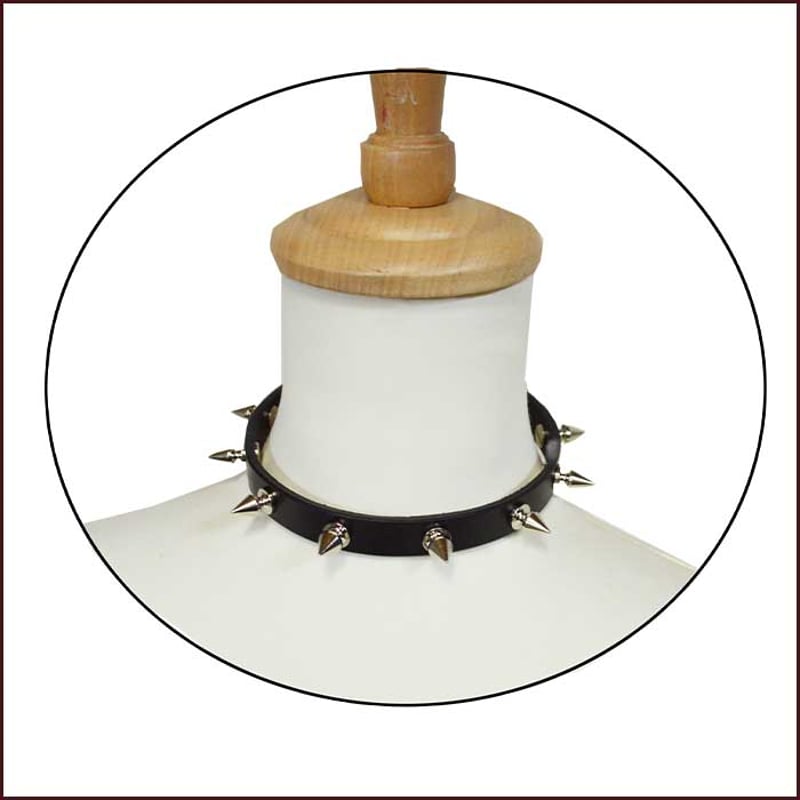 スタッズチョーカー スパイク 鋲 パンク ロック ヘビーメタル 革 牛革