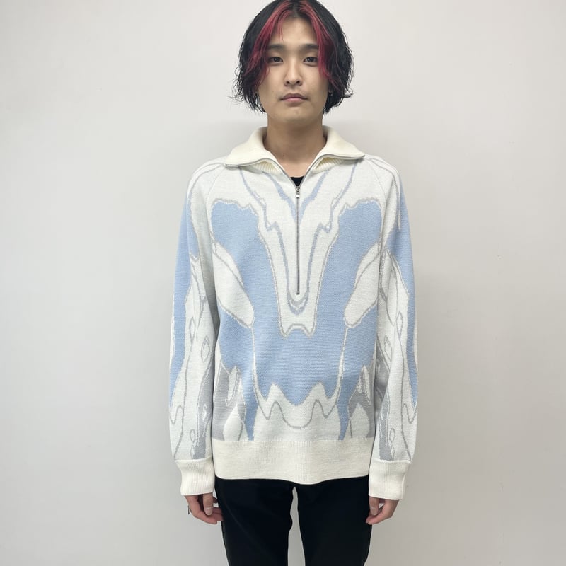 chloma / バイオニックマシーン ジャガードセーター / OFF×LIGHT GRAY