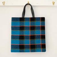 LP トートバッグ（Check BLUE）フランスヴィンテージ | SANDÉMEREEN