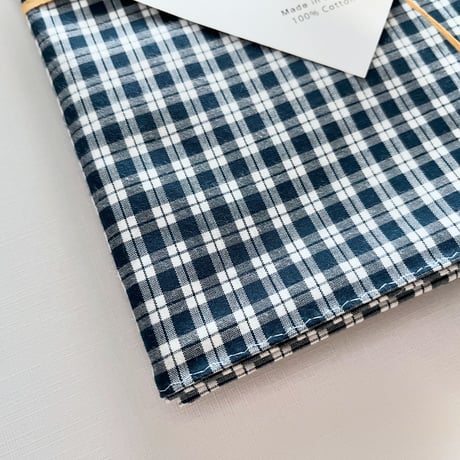チェックのマルチクロス（NAVY Teal*WHITE）スカーフ・風呂敷