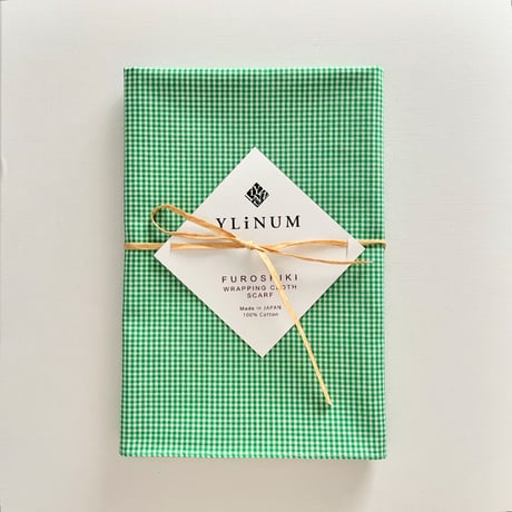 ギンガムチェックのマルチクロス（GREEN*WHITE）スカーフ・風呂敷