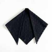 Block Dobby シアーコットンミニスカーフ（BLACK）
