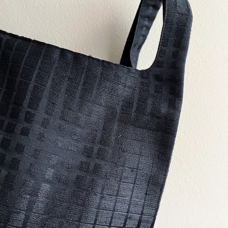 フランス製ヴィンテージジャカード生地のバッグ（BLACK - Check Jacquard） | SANDÉMEREEN