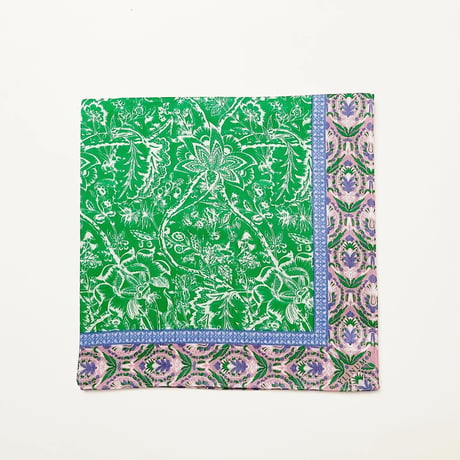 Lorez ハンカチ（GREEN*Lilac PINK）