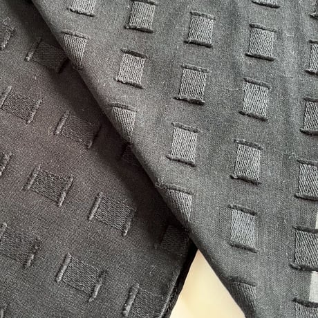 Block Dobby シアーコットンミニスカーフ（BLACK）