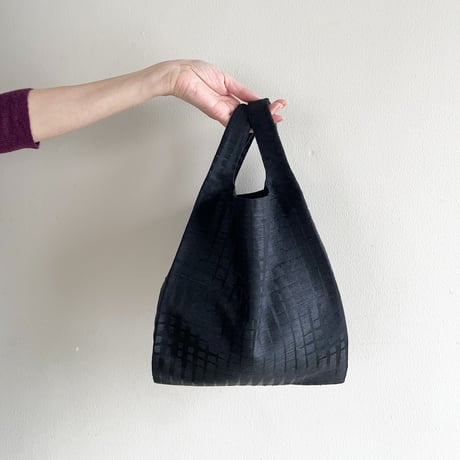 フランス製ヴィンテージジャカード生地のバッグ（BLACK - Check Jacquard） | SANDÉMEREEN