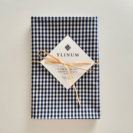 ギンガムチェックのマルチクロス（NAVY*WHITE）スカーフ・風呂敷